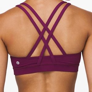 Lululemon Energy Bra Maroon with Pads Size 6